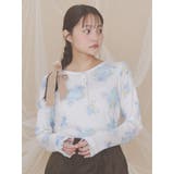 ブルー | bouquetワッフルトップス | merry jenny