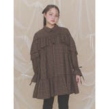 チェックフリルシャツミニワンピース | merry jenny | 詳細画像8