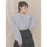 グレー | フラワーアイレットブラウス | merry jenny