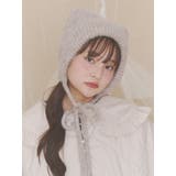 ベージュ | Bear Ear Knit Cap | merry jenny