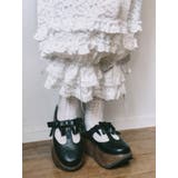 ブラック | ribbon tstrap shoes | merry jenny