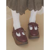 ボルドー | ribbon tstrap shoes | merry jenny