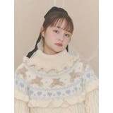 bear yoke knit tops | merry jenny | 詳細画像11