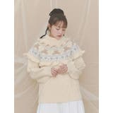 bear yoke knit tops | merry jenny | 詳細画像2