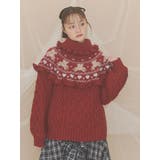 bear yoke knit tops | merry jenny | 詳細画像7