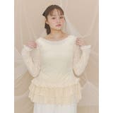 ベロアペプラムティアードトップス | merry jenny | 詳細画像12