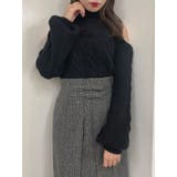 オープンショルダーニットTOP | EATME | 詳細画像9