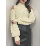 アイボリー | オープンショルダーニットTOP | EATME