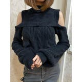 ブラック | オープンショルダーニットTOP | EATME