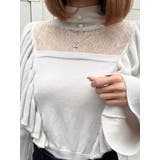 レースコンビラッフルニットTOP | EATME | 詳細画像4