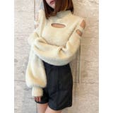 ベルトオープンショルダーニットTOP | EATME | 詳細画像2