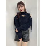 ベルトオープンショルダーニットTOP | EATME | 詳細画像23
