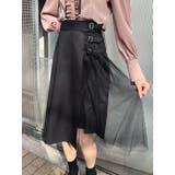 トリプルベルトチュールコンビフレアスカート | EATME | 詳細画像5