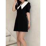 ブラック | ラダーレースカラーワンピース | EATME