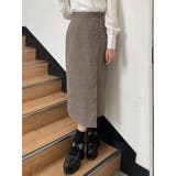 ブラウン | ピンデザインタイトスカート | EATME