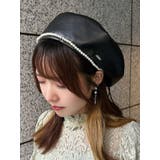 フェイクパールラインベレー帽 | EATME | 詳細画像1 