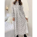 カットショルダーオリジナル柄ワンピース | EATME | 詳細画像1