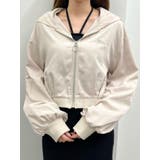 アイボリー | ロゴ刺繍ZIPブルゾン | EATME