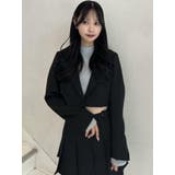 ブラック | テーラードショートジャケット(セットアップ可能) | EATME