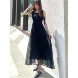 ブラック | ケープ付きカットアウトワンピース | EATME