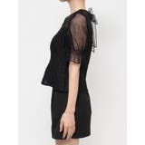 Vネックチュールコンビブラウス | EATME | 詳細画像10