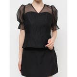 Vネックチュールコンビブラウス | EATME | 詳細画像20