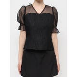 Vネックチュールコンビブラウス | EATME | 詳細画像9