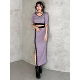 バイカラータイトスカート（セットアップ可能） | EATME | 詳細画像16 