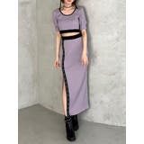 バイカラータイトスカート（セットアップ可能） | EATME | 詳細画像18 