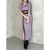 バイカラータイトスカート（セットアップ可能） | EATME | 詳細画像2 