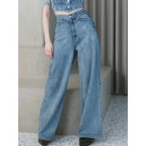 アイスブルー | レースアップデニムパンツ（セットアップ可能） | EATME