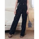 ブラック | ストーン付きデニムパンツ | EATME