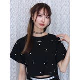 パールストーン付クロップドTシャツ | EATME | 詳細画像4 