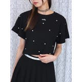 パールストーン付クロップドTシャツ | EATME | 詳細画像5 