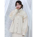 デニムフェイクファージャケット(セットアップ可能) | EATME | 詳細画像1