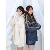 デニムフェイクファージャケット(セットアップ可能) | EATME | 詳細画像4