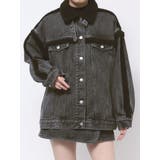 デニムフェイクファージャケット(セットアップ可能) | EATME | 詳細画像47