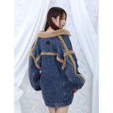 デニムフェイクファージャケット(セットアップ可能) | EATME | 詳細画像9