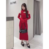 デコルテカットアウトニットワンピース | EATME | 詳細画像3