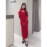 デコルテカットアウトニットワンピース | EATME | 詳細画像30