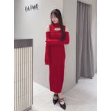 デコルテカットアウトニットワンピース | EATME | 詳細画像8