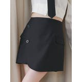 ブラック | ジャケットライクラップスカート（セットアップ可能） | EATME