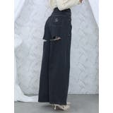 カットアウトストーン付ワイドデニムパンツ | EATME | 詳細画像16