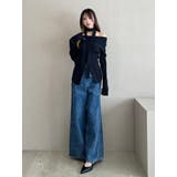 カットアウトストーン付ワイドデニムパンツ | EATME | 詳細画像22