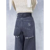 カットアウトストーン付ワイドデニムパンツ | EATME | 詳細画像26