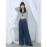 カットアウトストーン付ワイドデニムパンツ | EATME | 詳細画像8