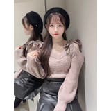 リボンショルダーニットTOP | EATME | 詳細画像17