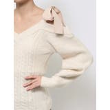 リボンショルダーニットTOP | EATME | 詳細画像24