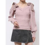 リボンショルダーニットTOP | EATME | 詳細画像31