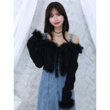 ブラック | フェイクファーカーディガン | EATME